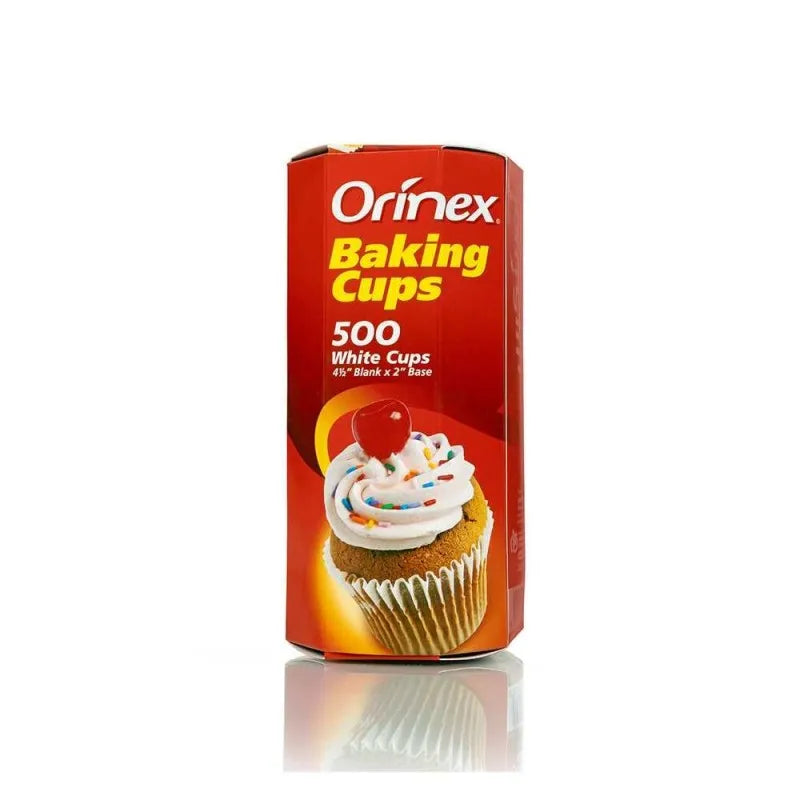 orinex baking cups, white, 500 pack image2