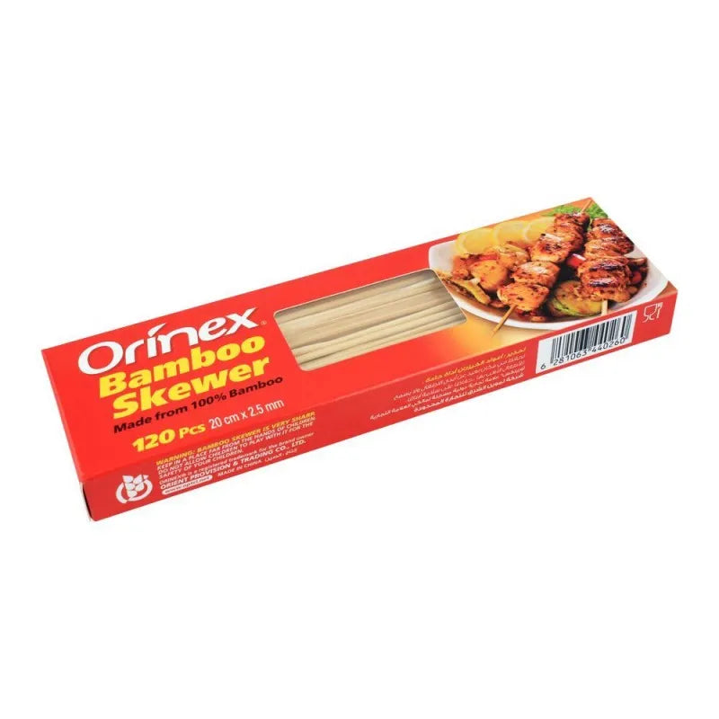 orinex bamboo skewer, 120 pack, 20cm x 2.5mm image2