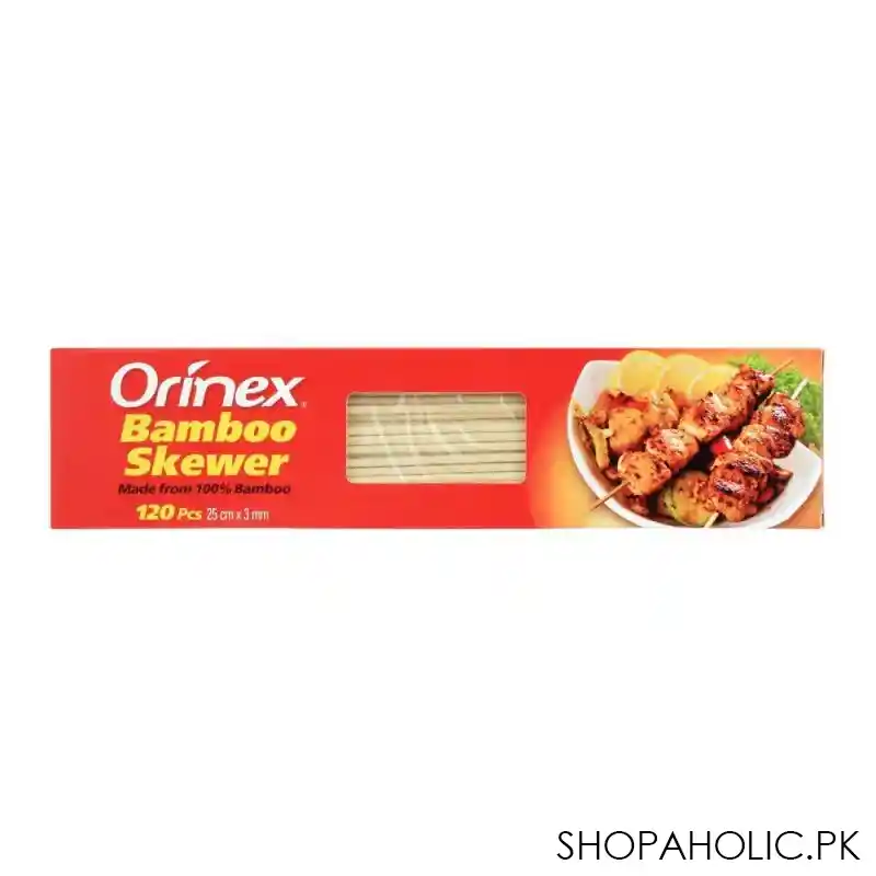 orinex bamboo skewer, 120 pack, 25cm x 3mm main image