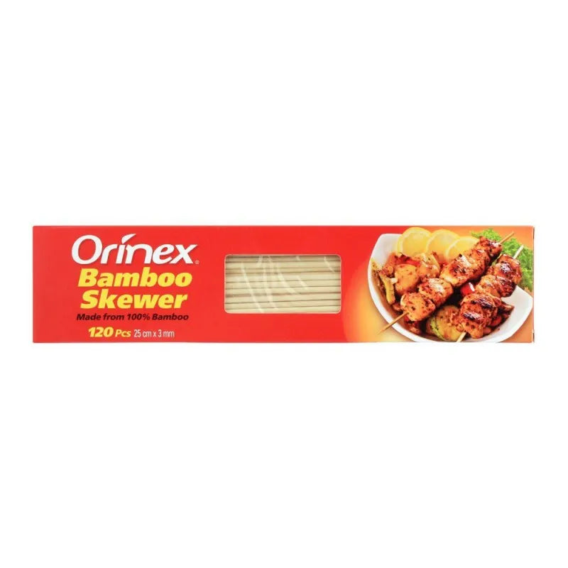 orinex bamboo skewer, 120 pack, 25cm x 3mm main image