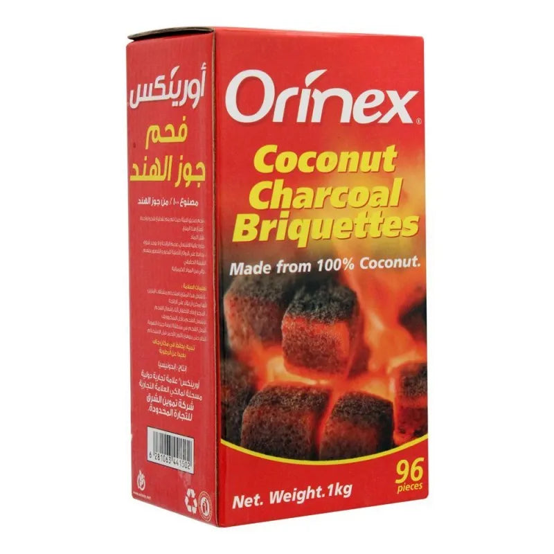 orinex coconut charcoal briquettes, 96 pack image2