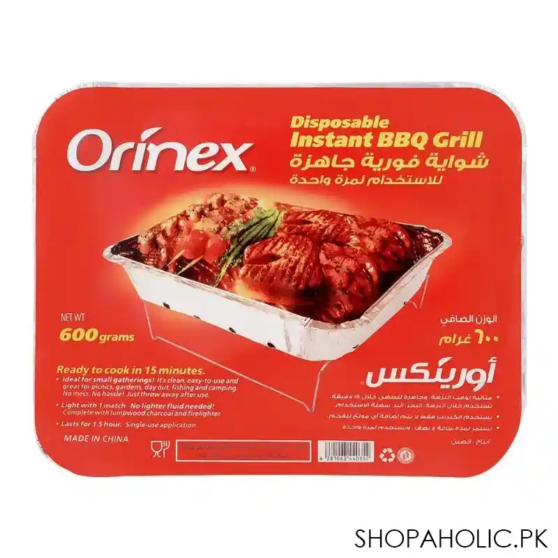 orinex disposable instant bbq grill, 600g main image