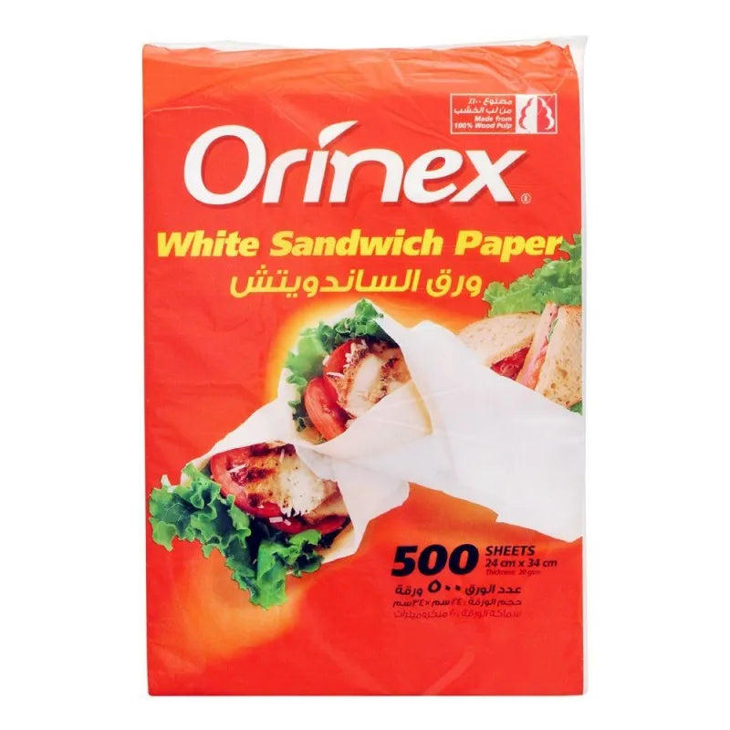 orinex white sandwich paper sheets, 500 pack main image