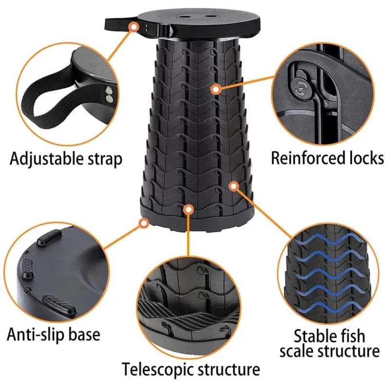 outdoor portable folding stool for camping, fishing, hiking image7