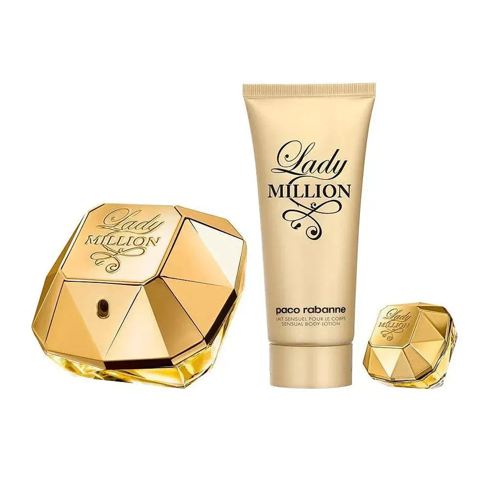 pacco lady million set, for women, eau de parfum 80ml+ body lotion 100ml main image