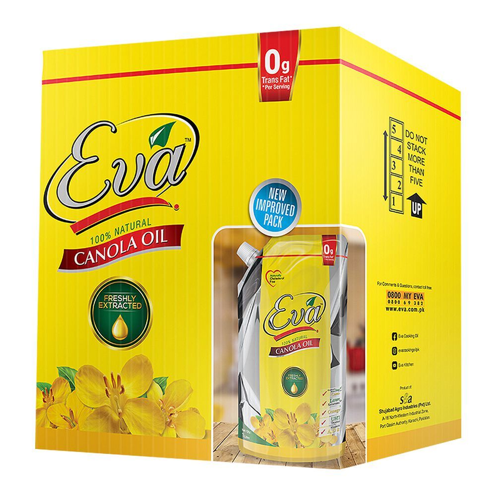 Eva Canola Oil, 1 Liter Each, 5-Pack - Image 2