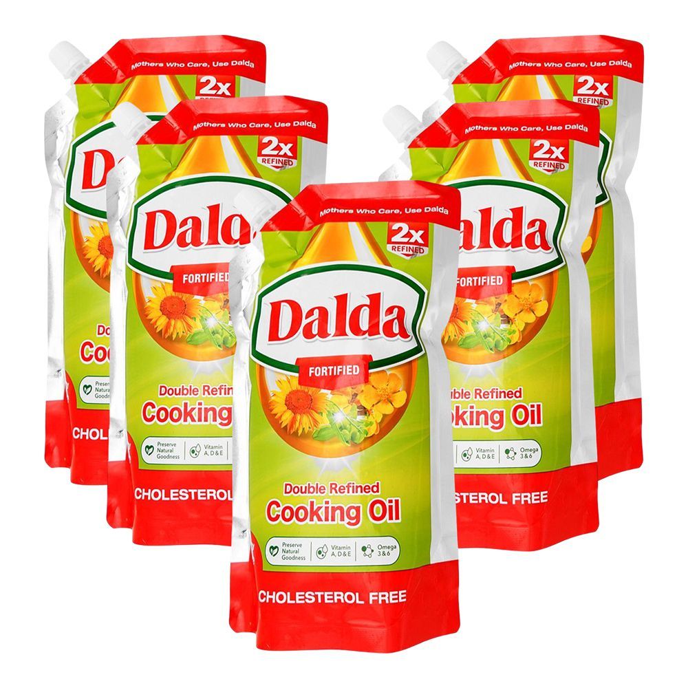 Dalda Cooking Oil, 1 Liter Each, 5-Pack - Main Image