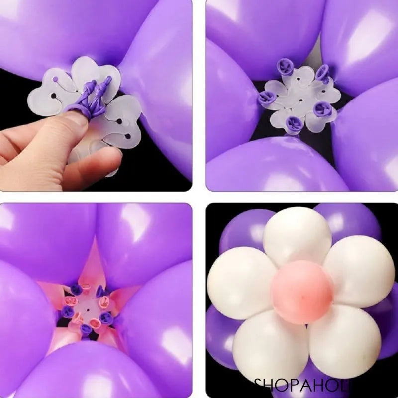 (pack of 10) birthday decorating flower balloon strip image3