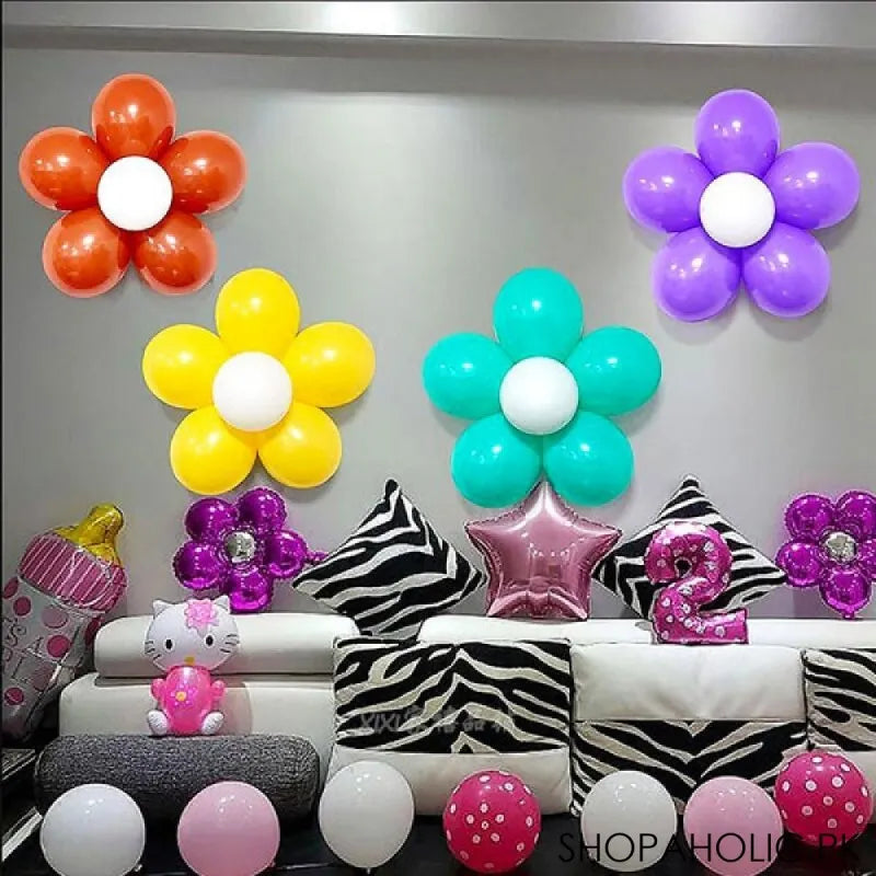 (pack of 10) birthday decorating flower balloon strip image5