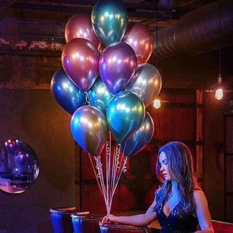 pack of 10 metallic balloons main image