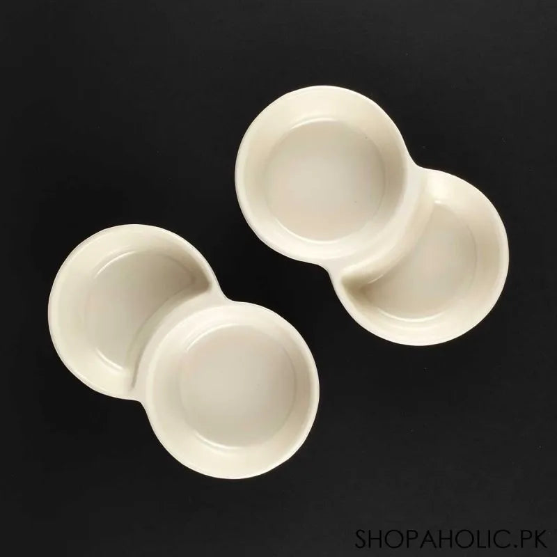 (pack of 2) 2 sections round shape melamine pickle sauces dish main image