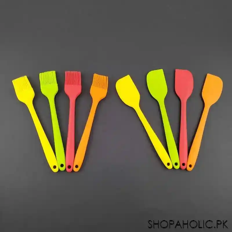 (pack of 2) full silicone spatula brush set image2