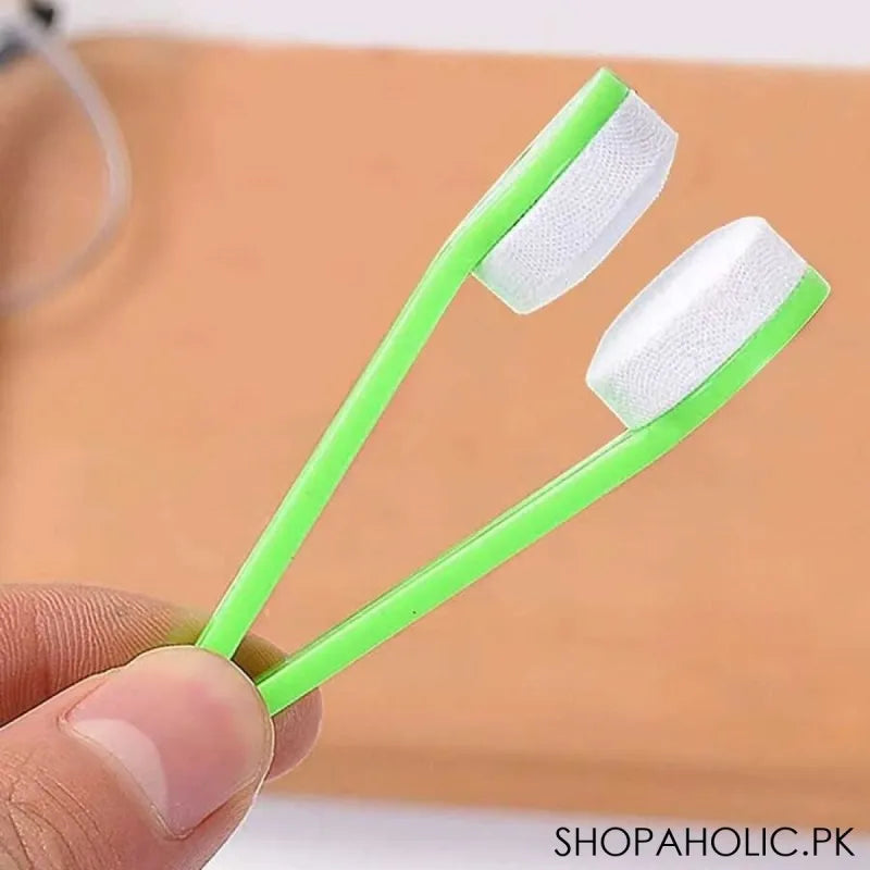 (pack of 2) mini microfiber eye wear cleaning brush image4