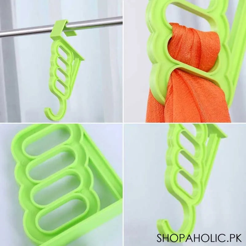 (pack of 2) over the door 4 hole 1 hook multi clothes hangers image4