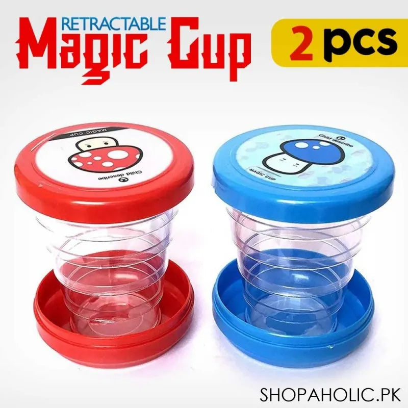 (pack of 2) retractable magic cup for traveling main image