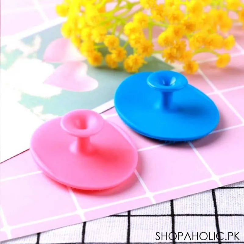 (pack of 2) soft silicone scrubber facial cleansing pad image4