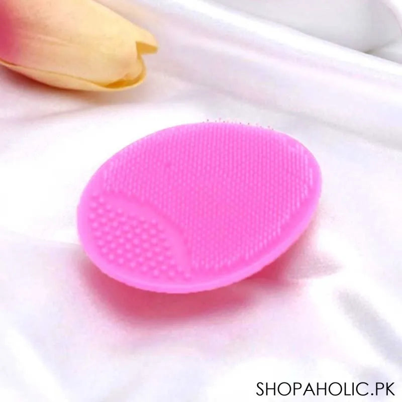 (pack of 2) soft silicone scrubber facial cleansing pad image5