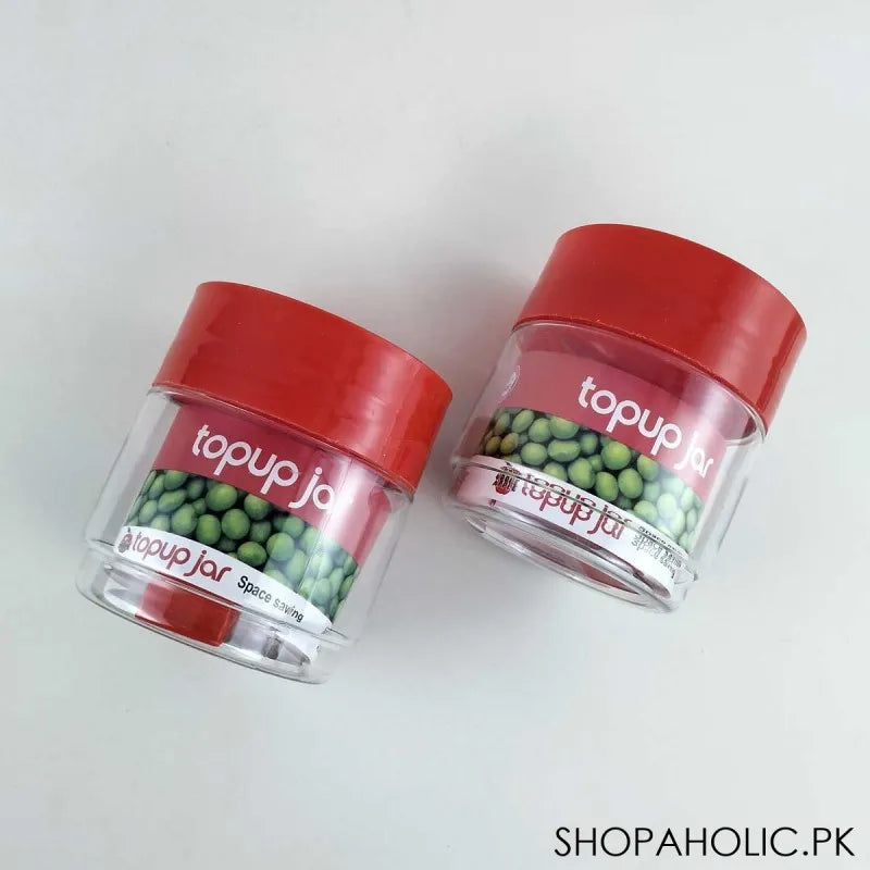 (pack of 2) topup space saving plastic jar image2