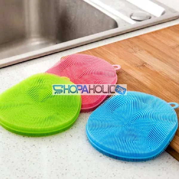 (pack of 3) go round silicone dish washing sponge image3