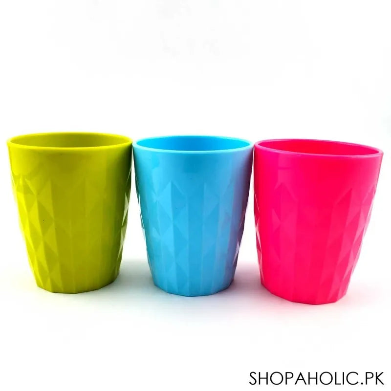 (pack of 3) imperial rainbow plastic glass   highest quality image2