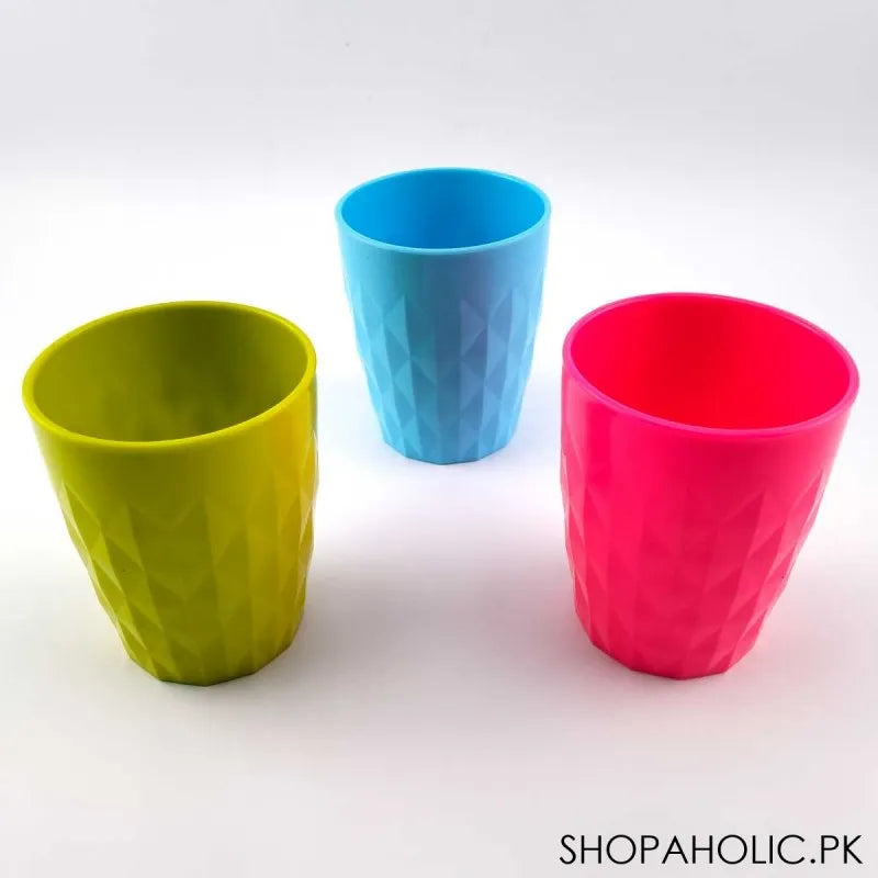 (pack of 3) imperial rainbow plastic glass   highest quality image3