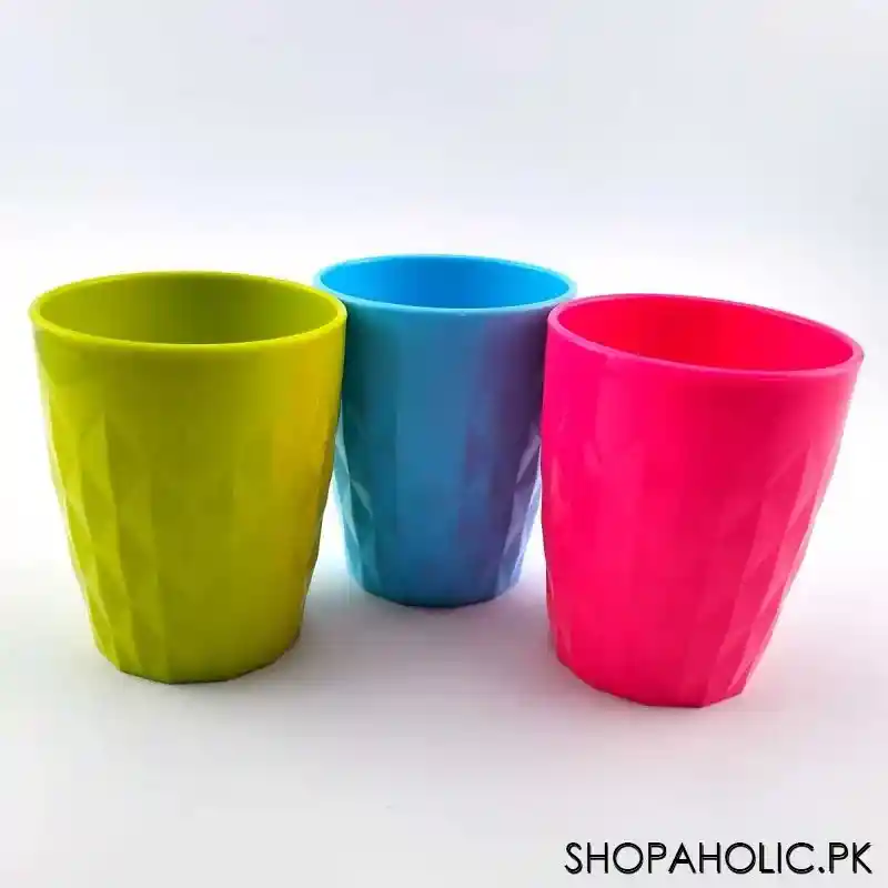 (pack of 3) imperial rainbow plastic glass   highest quality image5