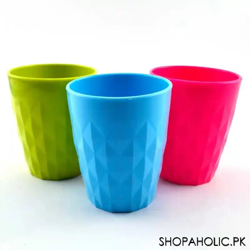 (pack of 3) imperial rainbow plastic glass   highest quality main image