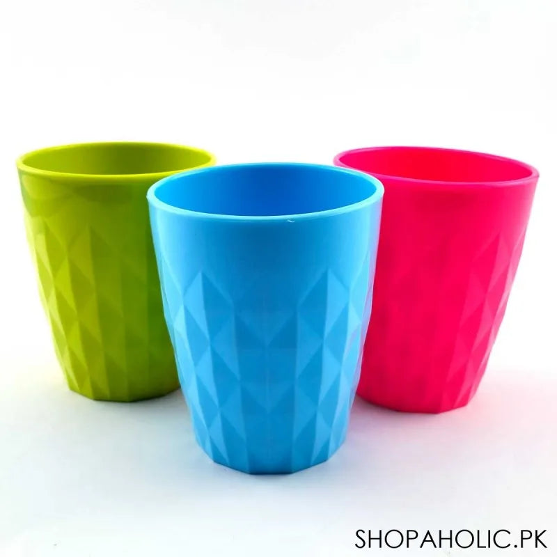 (pack of 3) imperial rainbow plastic glass   highest quality main image