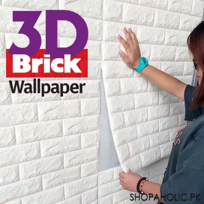 (pack of 4) 3d self adhesive brick wallpaper stickers main image