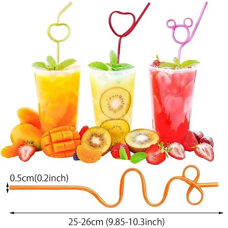 (pack of 4) crazy silly straws for kids image5