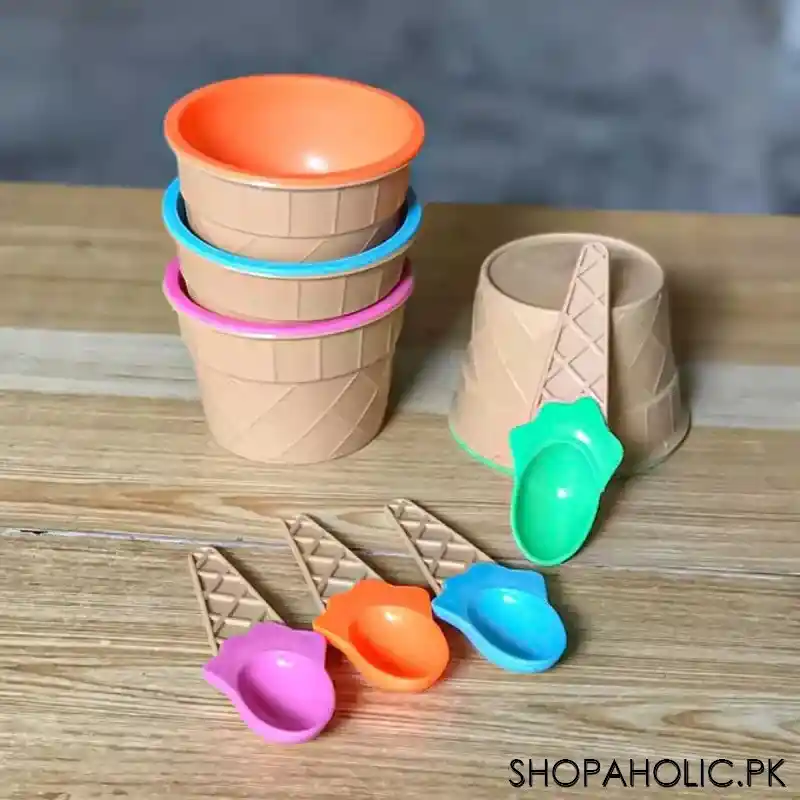 (pack of 4) ice cream cups with spoons image3