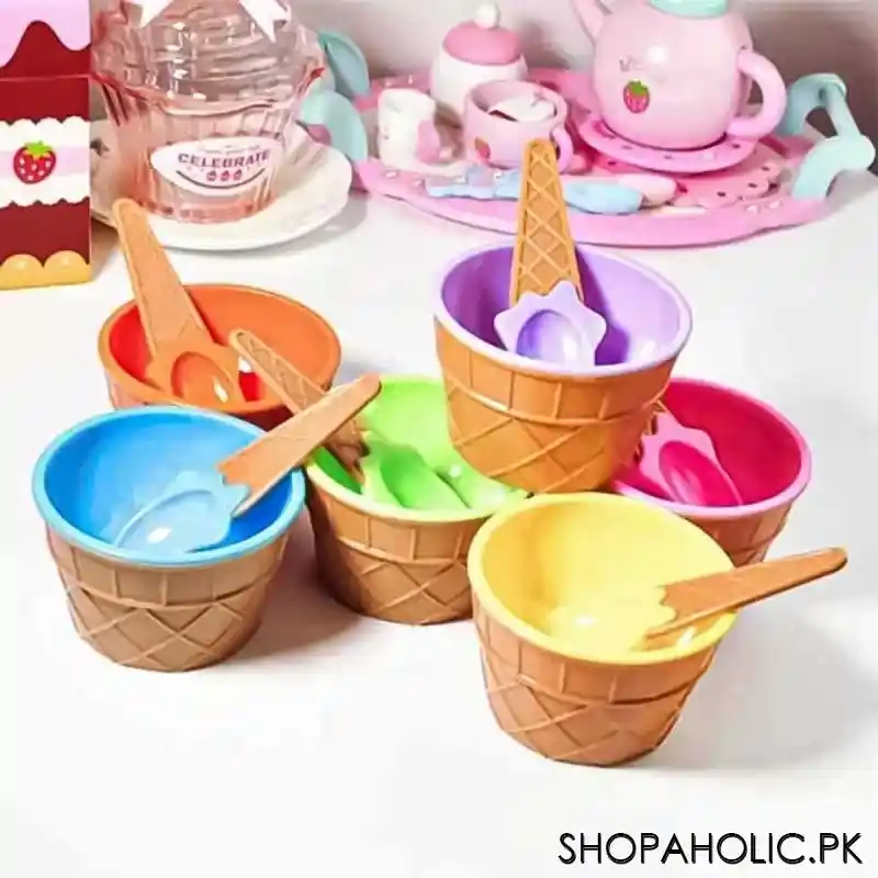 (pack of 4) ice cream cups with spoons image5