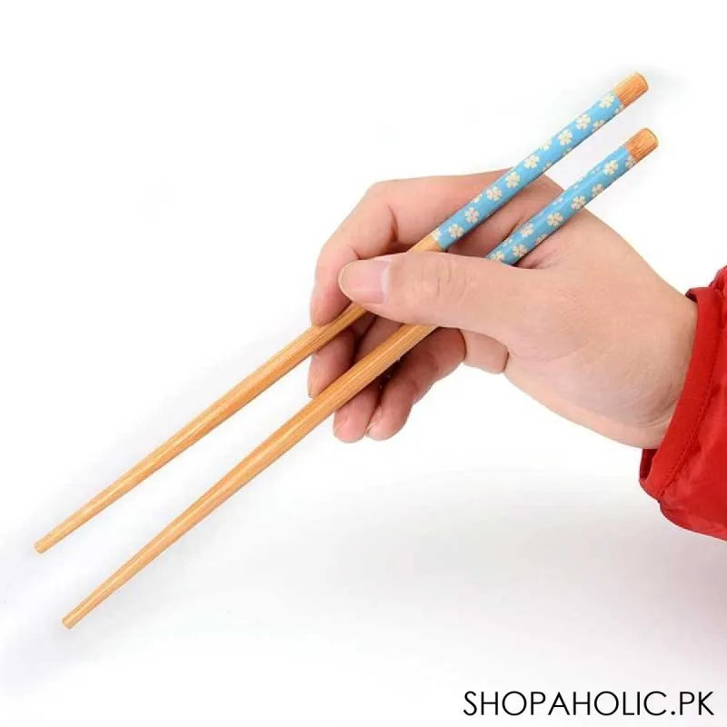 (pack of 4 pair) hot reusable chinese classic wooden chopsticks image3