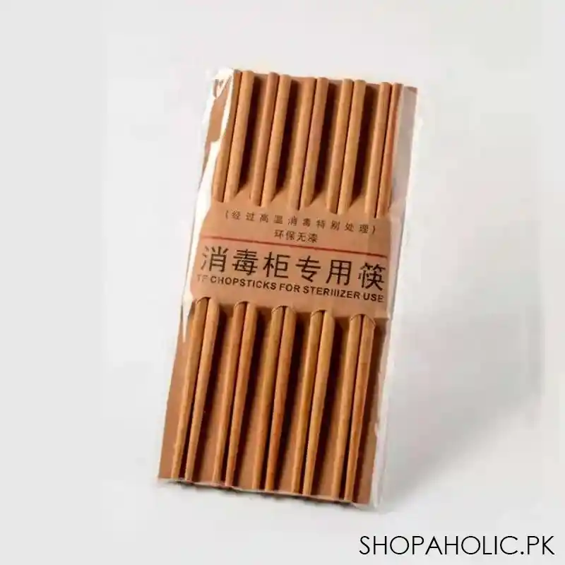 (pack of 5 pairs) natural bamboo chopsticks image3