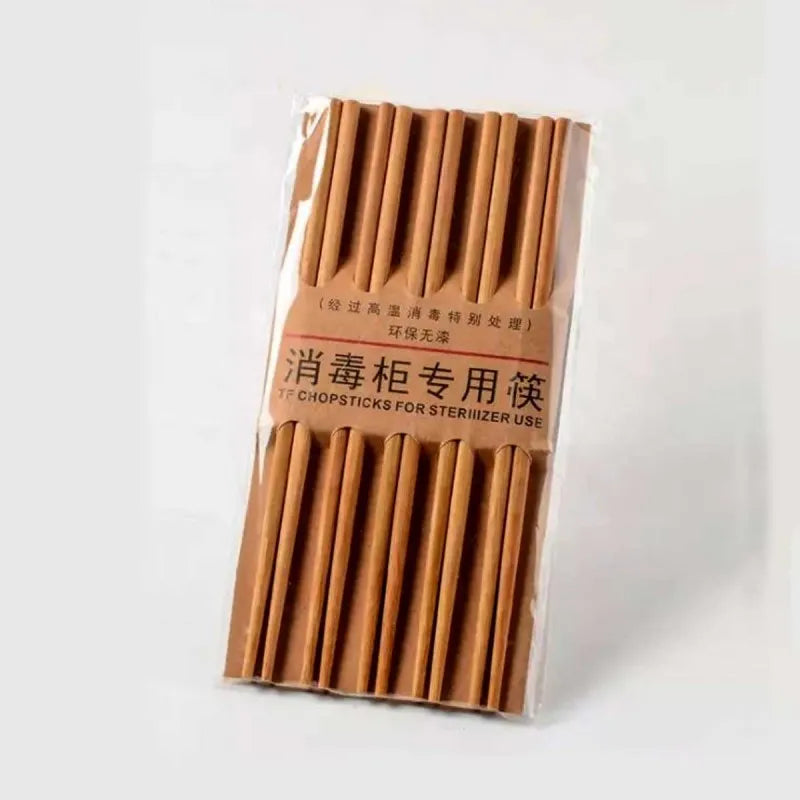 (pack of 5 pairs) natural bamboo chopsticks image3