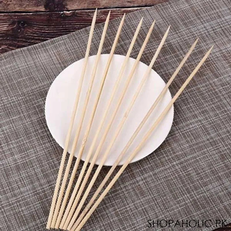 (pack of 80) sturdy bamboo skewer sticks image2