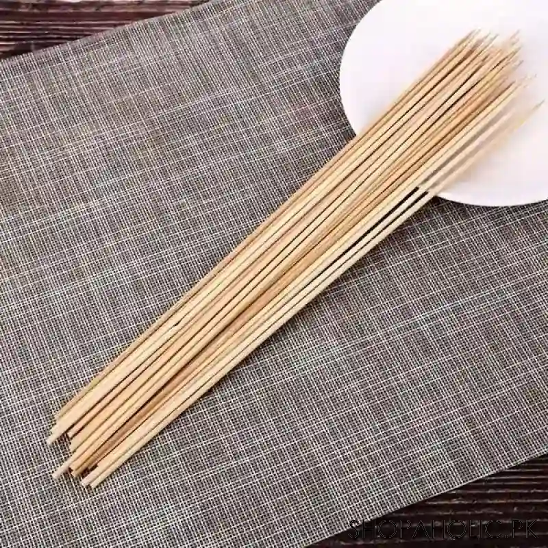 (pack of 80) sturdy bamboo skewer sticks image3