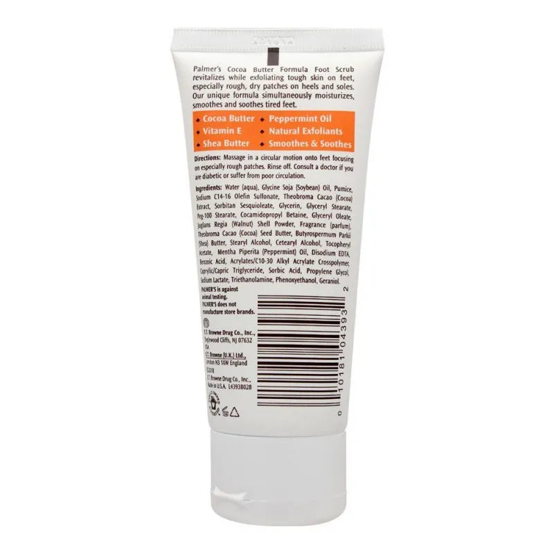 palmer's cocoa butter foot magic scrub, buffs & polishes rough & dry skin, 60g image2