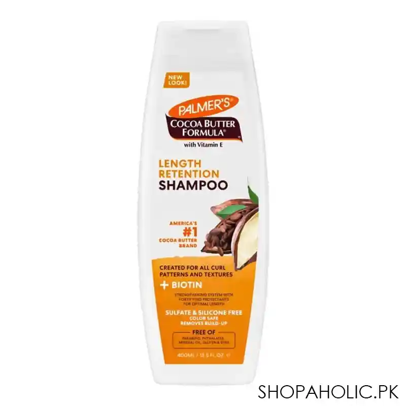 palmer's cocoa butter formula length retention shampoo, for optimal length, 400ml main image