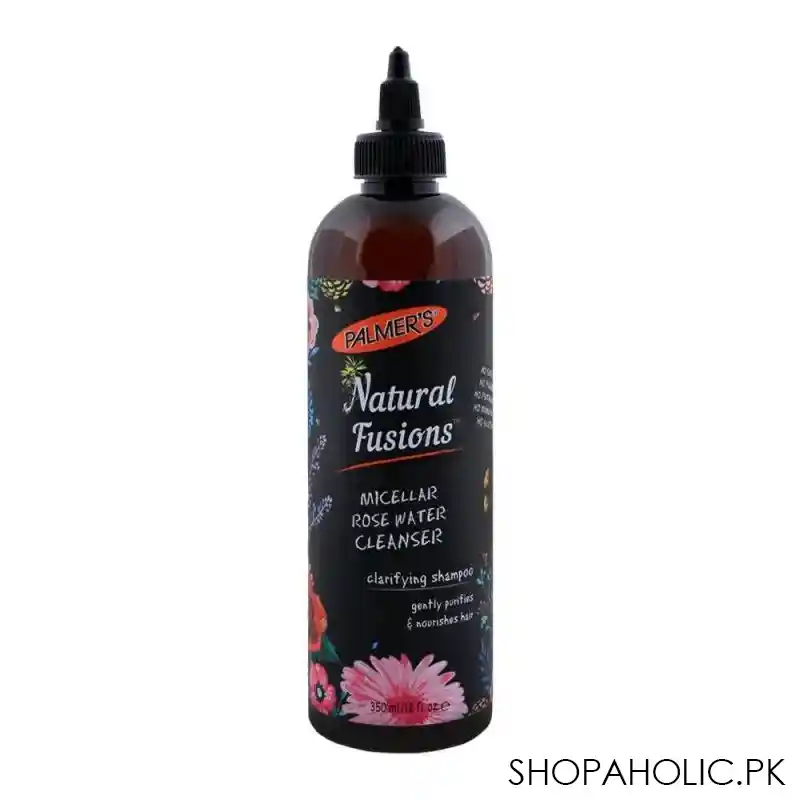 palmer's natural fusions micellar rose water clarifying shampoo 350ml main image