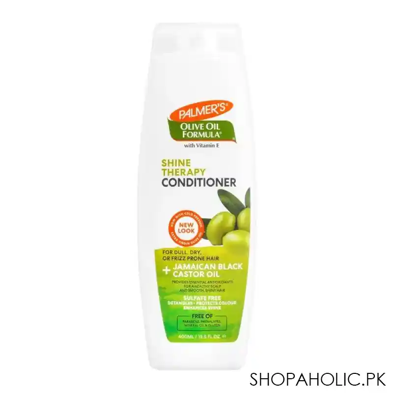 palmer's olive oil jamaican black castor oil shine therapy conditioner, for dull, dry or frizz prone hair, 400ml main image