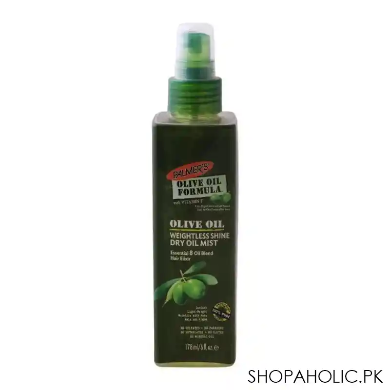 palmer's olive oil weightless shine dry oil mist, with vitamin e, 178ml main image