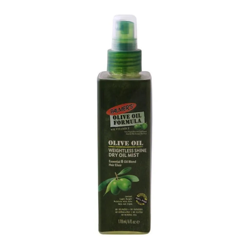 palmer's olive oil weightless shine dry oil mist, with vitamin e, 178ml main image