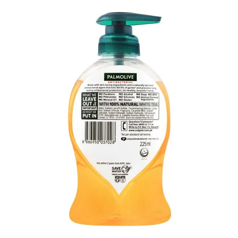 palmolive antibacterial white tea hand wash, 225ml image3