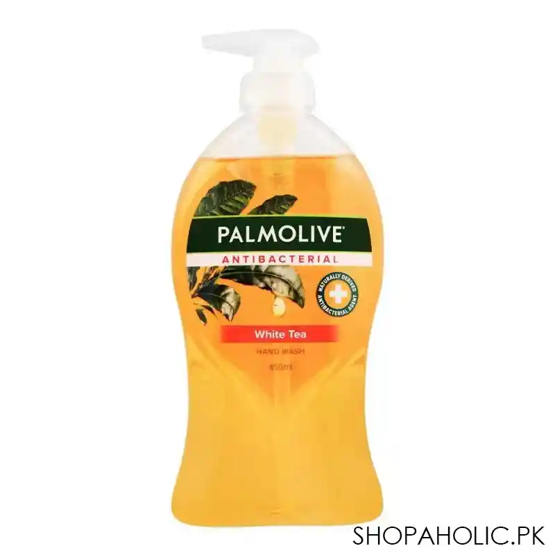 palmolive antibacterial white tea hand wash, 450ml image2