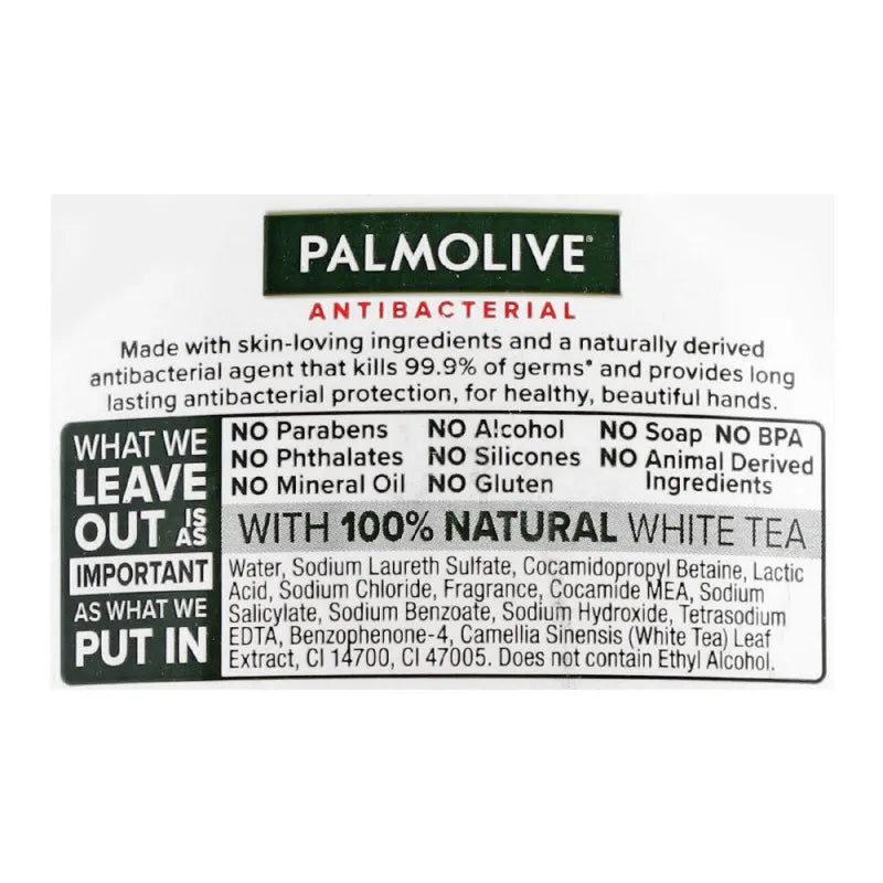 palmolive antibacterial white tea hand wash, 450ml image4