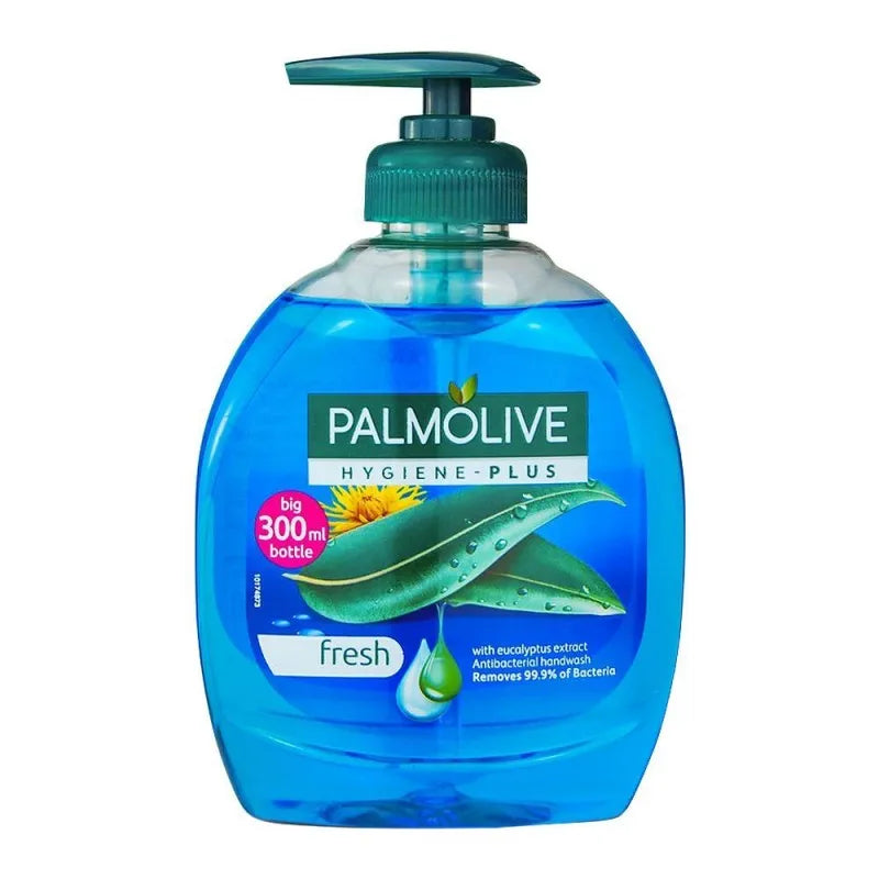 palmolive hygiene plus fresh eucalyptus antibacterial hand wash, 300ml main image