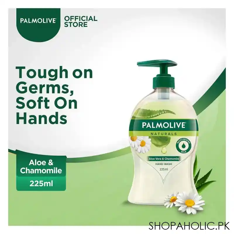 palmolive naturals aloe vera & chamomile hand wash, 225ml main image