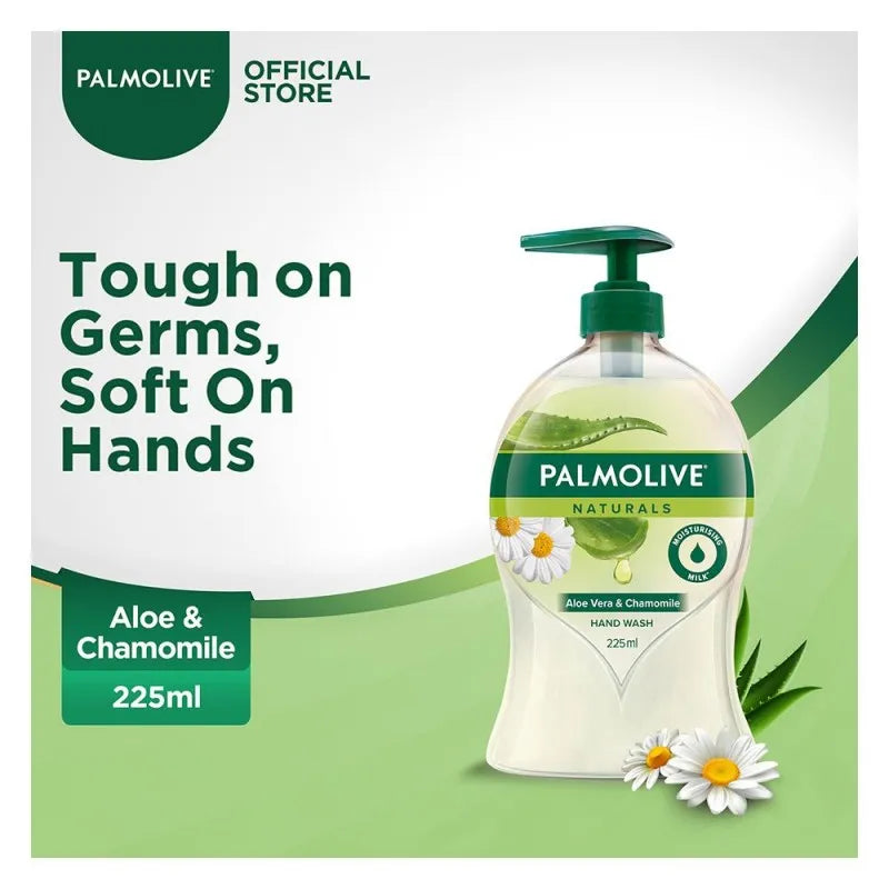 palmolive naturals aloe vera & chamomile hand wash, 225ml main image