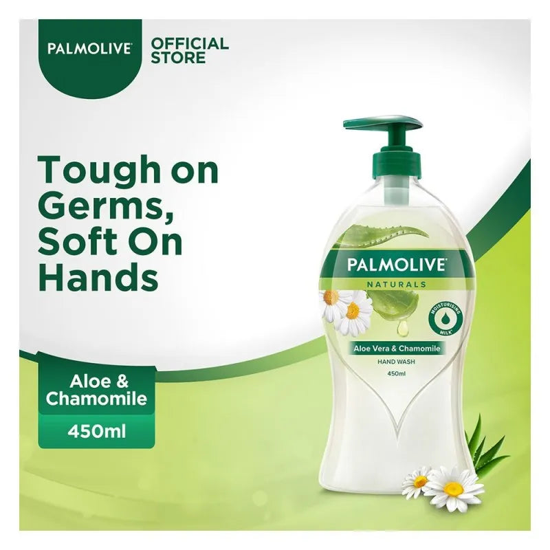 palmolive naturals aloe vera & chamomile hand wash, 450ml main image